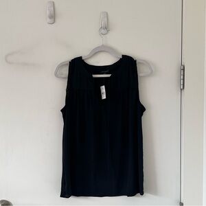 Ann Taylor Black Sleeveless Blouse NWT